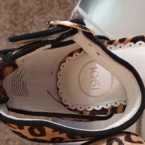Nordstrom 1901 Ellery Leopard Genuine Calf Hair Sandal, Size 7 - Picture 4 of 7